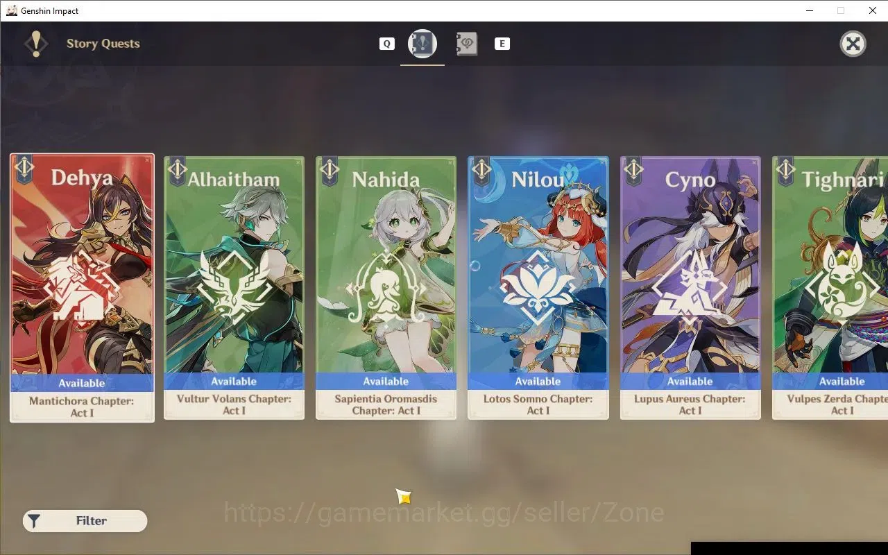 Genshin Impact Accounts Others ASIA|AR 55|4 Limit+2(*5 Weapon)|MavuikaC1+Sign,Furina,Citlali,Zibai|5 Standard Char|MC 17