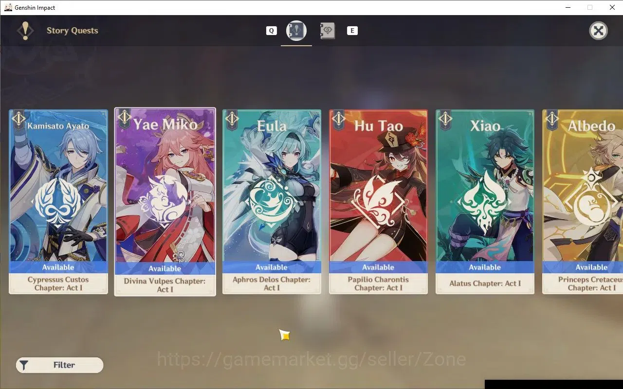 Genshin Impact Accounts Others ASIA|AR 55|4 Limit+2(*5 Weapon)|MavuikaC1+Sign,Furina,Citlali,Zibai|5 Standard Char|MC 18