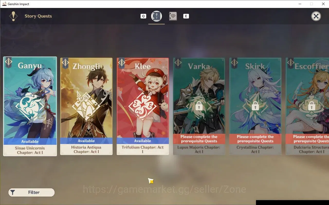 Genshin Impact Accounts Others ASIA|AR 55|4 Limit+2(*5 Weapon)|MavuikaC1+Sign,Furina,Citlali,Zibai|5 Standard Char|MC 19