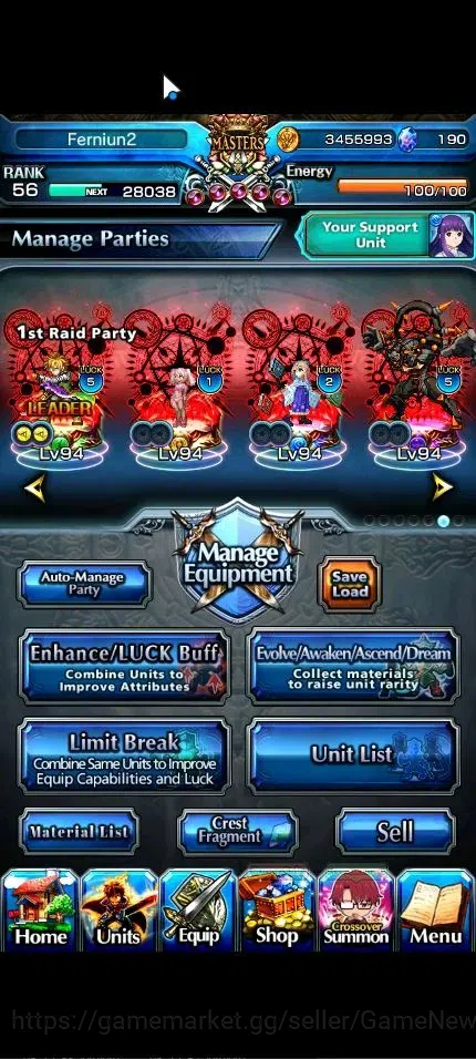 Grand Summoners Accounts Global|Rank 56|190 cc|16 Ascend+6 TW|(S Chloe,Fern image 2