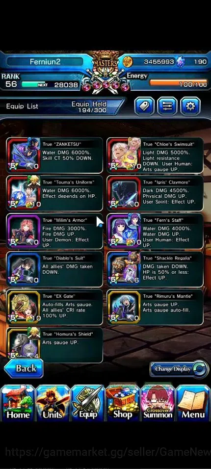 Grand Summoners Accounts Global|Rank 56|190 cc|16 Ascend+6 TW|(S Chloe,Fern image 4