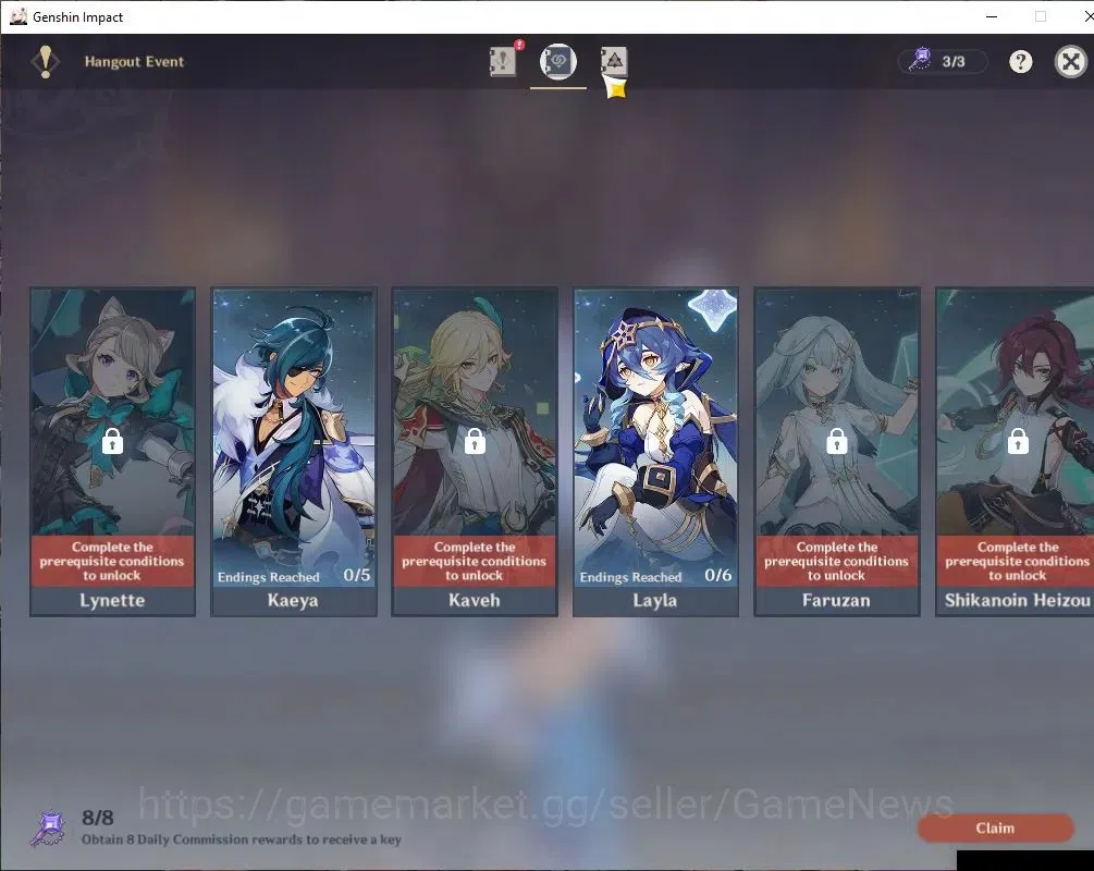 Genshin Impact Accounts Asia|AR 56|3 Limit +2(*5Wep)|Skirk C2+Sign,Ineffa, image 14