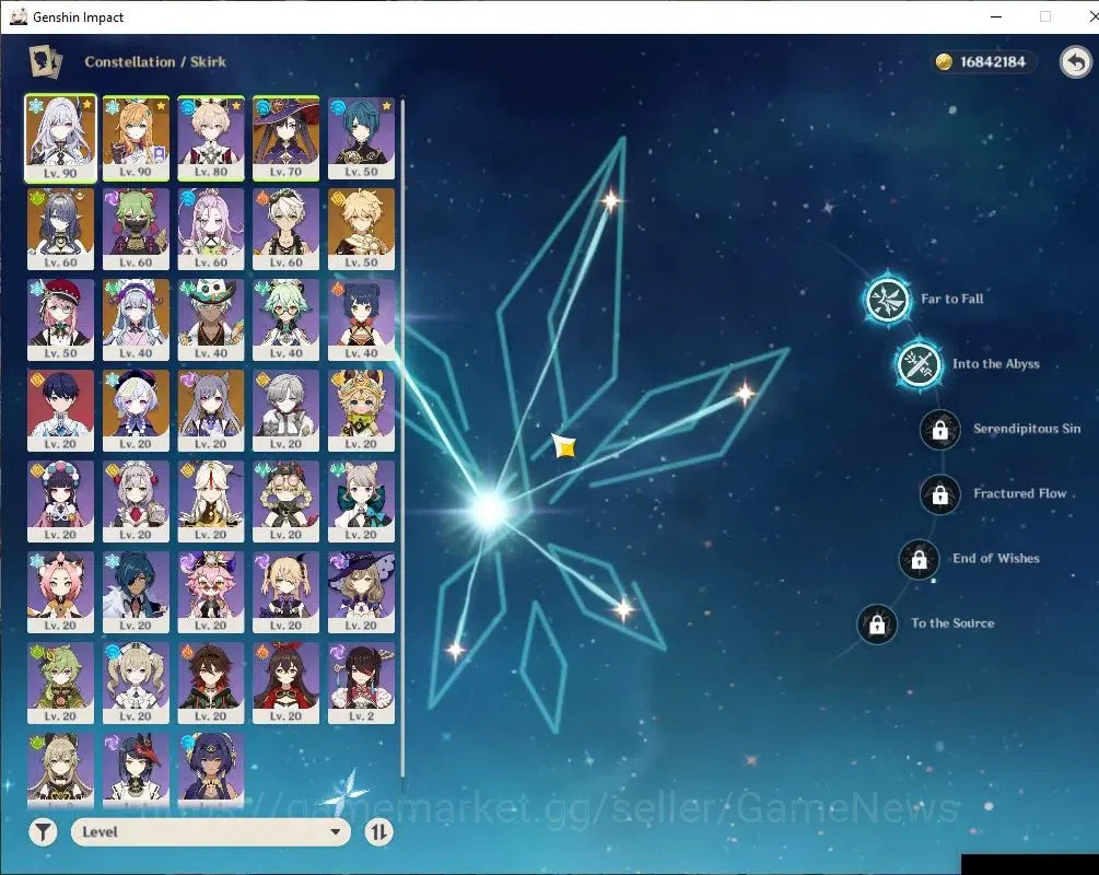 Genshin Impact Accounts Asia|AR 56|3 Limit +2(*5Wep)|Skirk C2+Sign,Ineffa, image 4