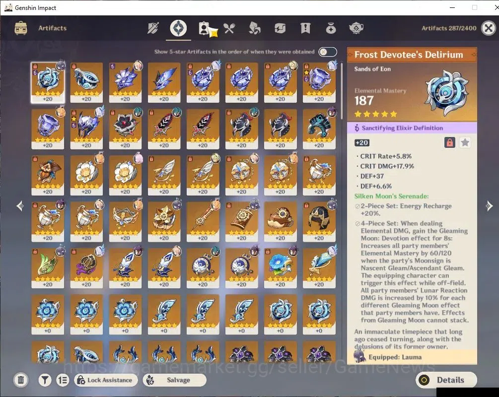 Genshin Impact Accounts Asia|AR 56|3 Limit +2(*5Wep)|Skirk C2+Sign,Ineffa, image 6
