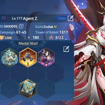 Mobile Legends: Adventure Accounts Global 706xx|Lv.177|236M Power|Camp 67-45|Vip 10|36 Awaken|10 UR | 4 Epic | 3K