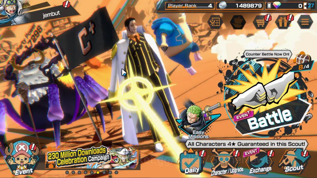 One Piece Bounty Rush Accounts Global|5 EX|5Elder Saturn,4Emperor Teach,BP Kuzan, image 1