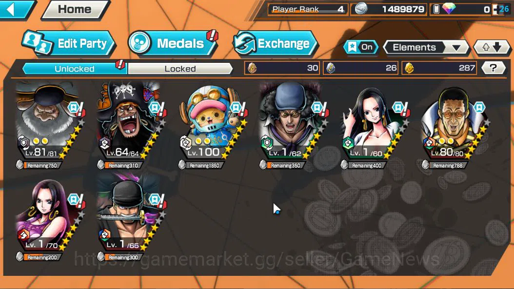 One Piece Bounty Rush Accounts Global|5 EX|5Elder Saturn,4Emperor Teach,BP Kuzan, image 3