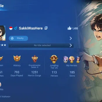 Honor of Kings Accounts Rare Skin Global | 113H 185S | Collab:AOT Eren|2 LOM|4 Limited|5 Legend|KIC Luna|1 LNY| TakeMail