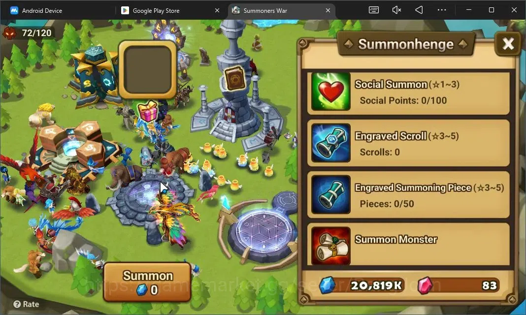 Summoners War: Sky Arena Accounts Starter GLOBAL | NB 5 TESHAR,Starter Gacha 115 12Y+160 11Y Scrool, 3 Legendary All 6