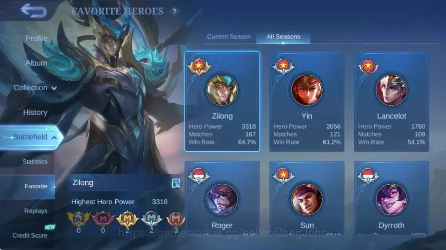 Mobile Legends: Bang Bang Accounts Global|Skin 251|Renowned|KOF Karina|Collector Nata image 19