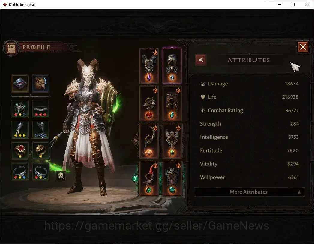 Diablo Immortal Accounts NA - High Heavens|CS ON|Lv60(708)|Necromancer|36k image 3
