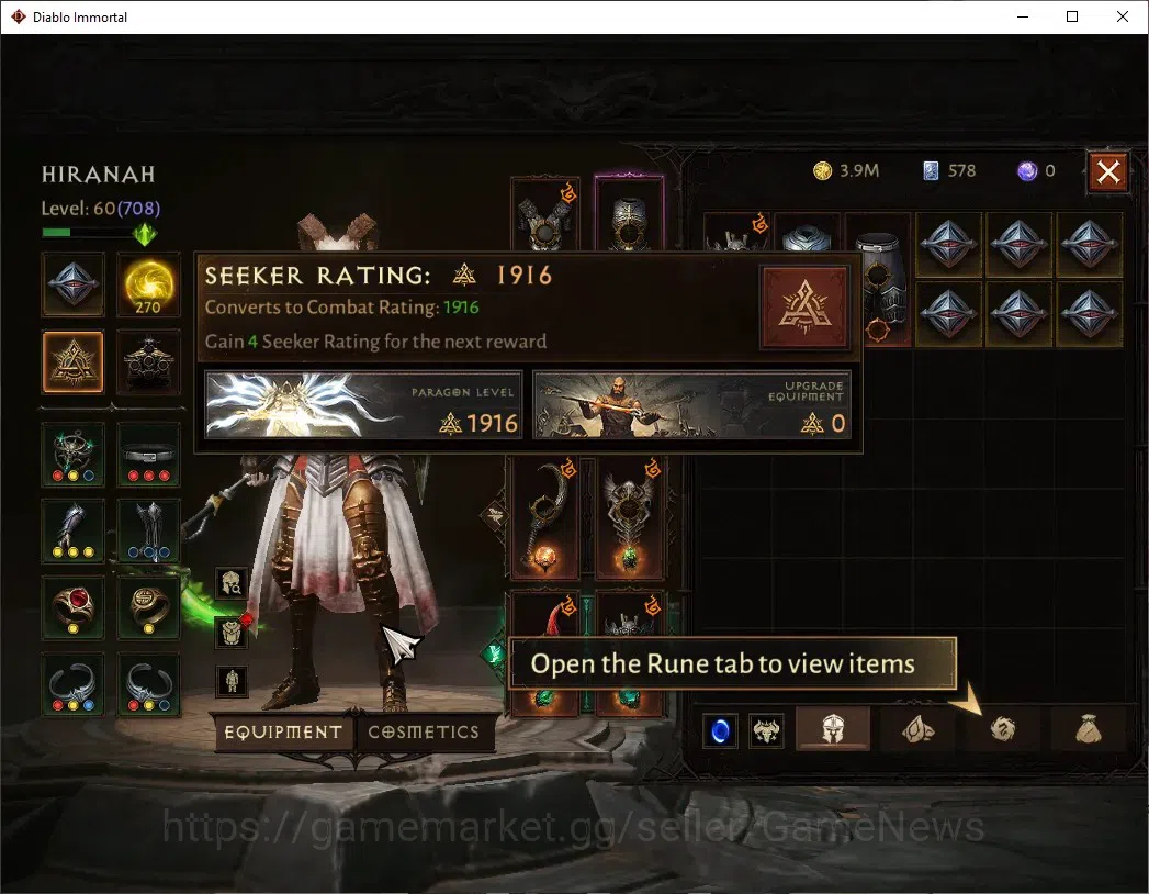 Diablo Immortal Accounts NA - High Heavens|CS ON|Lv60(708)|Necromancer|36k image 5