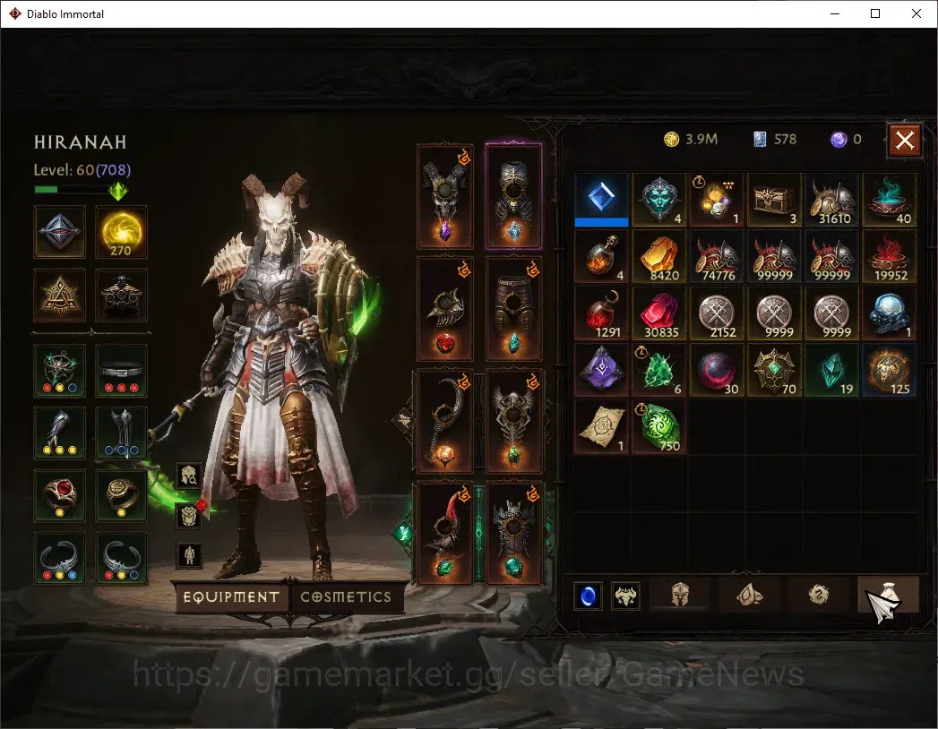 Diablo Immortal Accounts NA - High Heavens|CS ON|Lv60(708)|Necromancer|36k image 7