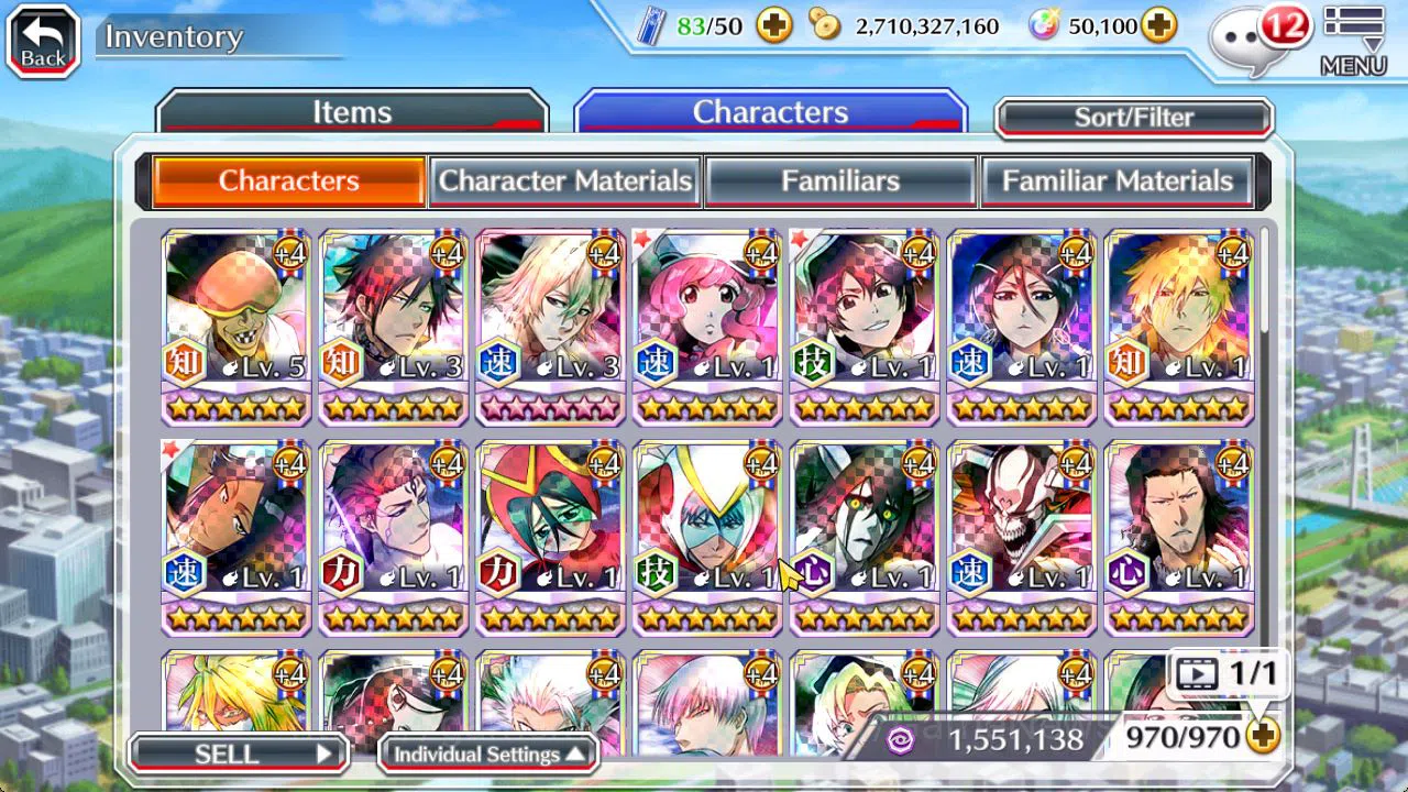 Bleach: Brave Souls Accounts Mid-Tier [GLOBAL]50K Orb|TYBW26[Meninas,Bambieta],Rukia,Ichigo 10th Anniv,Aizen Renewd,Duo 12