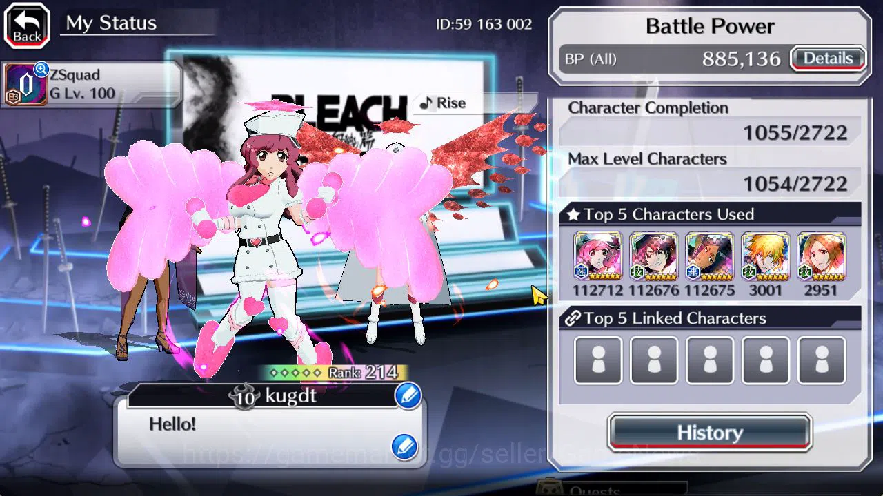 Bleach: Brave Souls Accounts Mid-Tier [GLOBAL]50K Orb|TYBW26[Meninas,Bambieta],Rukia,Ichigo 10th Anniv,Aizen Renewd,Duo 3