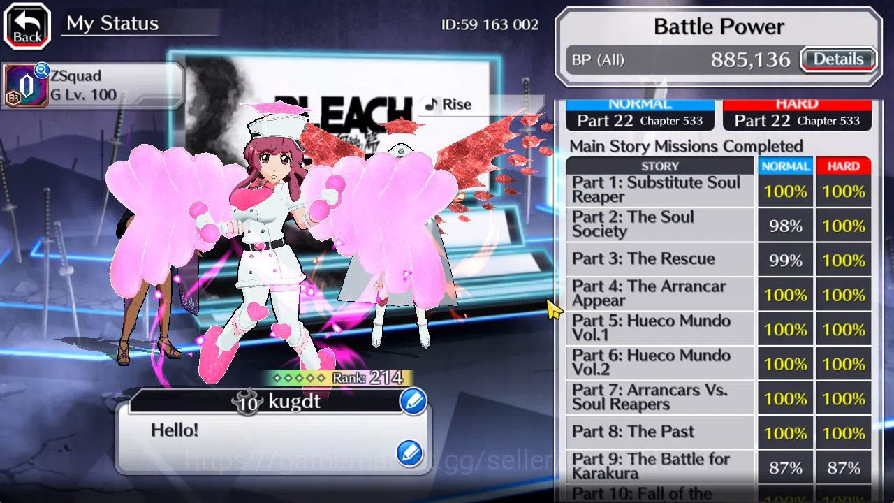 Bleach: Brave Souls Accounts Mid-Tier [GLOBAL]50K Orb|TYBW26[Meninas,Bambieta],Rukia,Ichigo 10th Anniv,Aizen Renewd,Duo 4