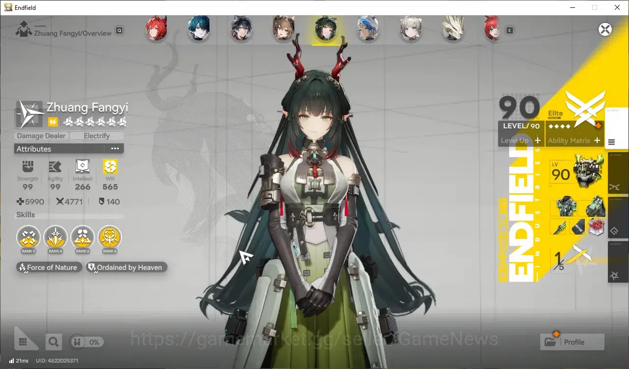 Arknights: Endfield Accounts ASIA|Lvl 52|9 SSR (4 Limited)+14 (6* WP)|(Camille,Zhuang Fangyi 3