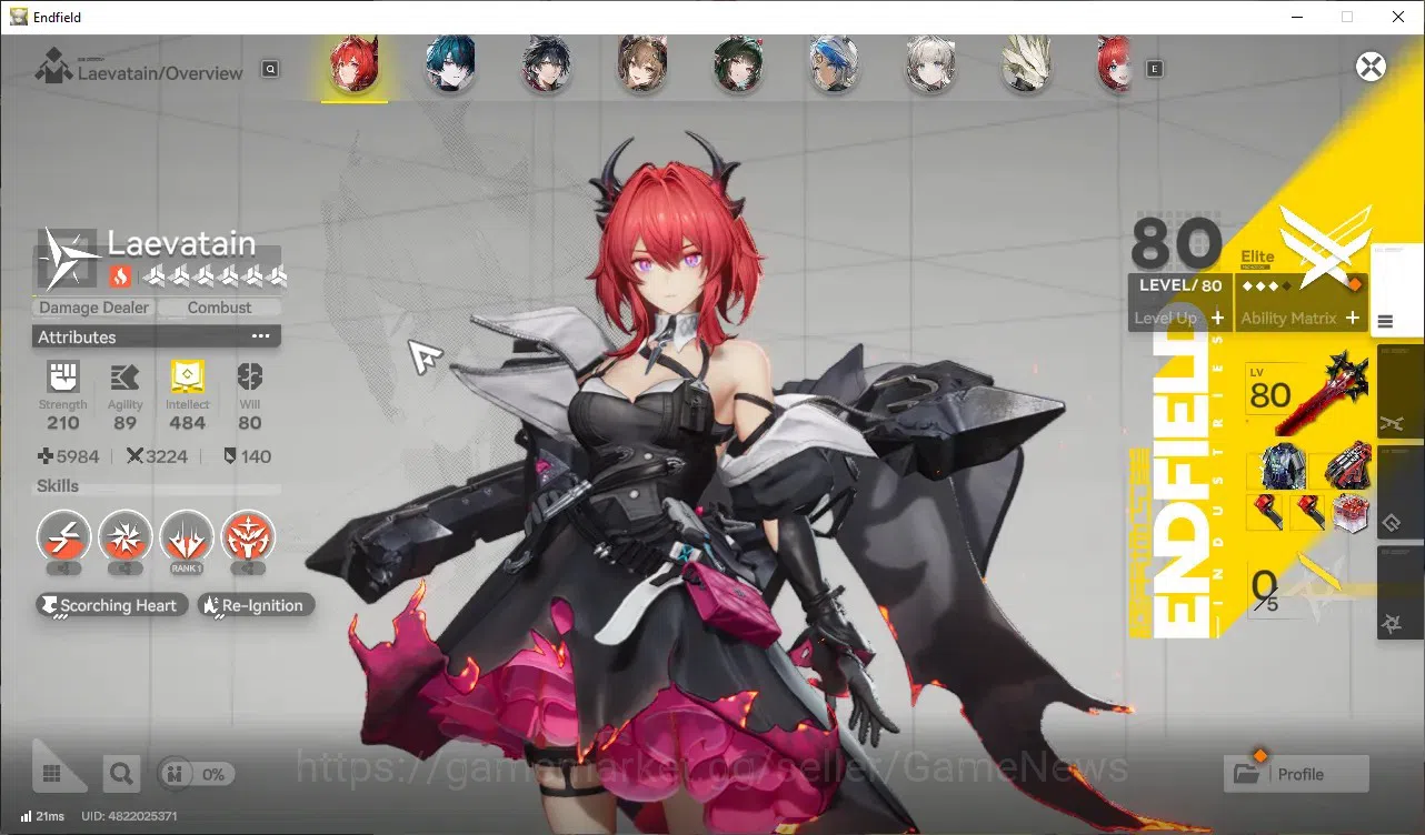 Arknights: Endfield Accounts ASIA|Lvl 52|9 SSR (4 Limited)+14 (6* WP)|(Camille,Zhuang Fangyi 6