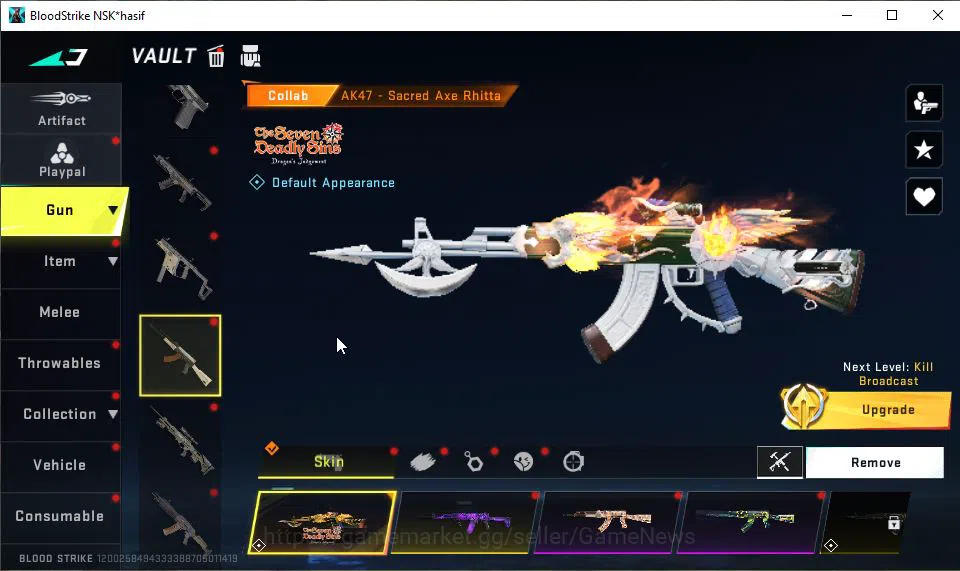 Blood Strike Accounts ASIA|ETERNAL ZERO-Odashadow|Melee ULTRA Katar-Claw image 18