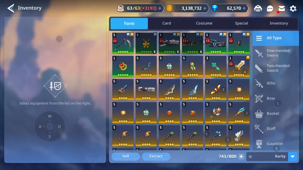 Guardian Tales Accounts Best Starter Gacha|Asia Lv 1|62k Gem | Wakamo, Mis image 2