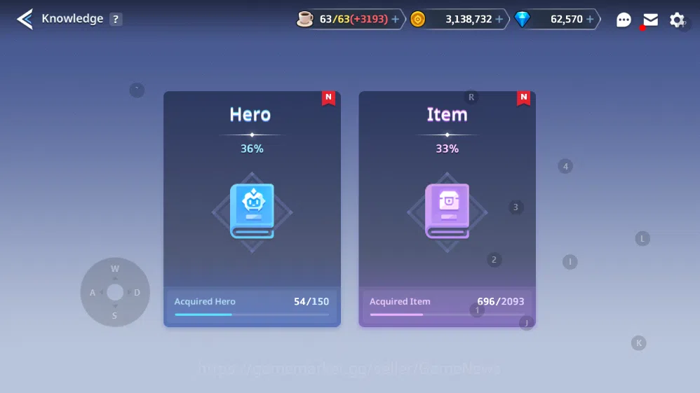 Guardian Tales Accounts Best Starter Gacha|Asia Lv 1|62k Gem | Wakamo, Mis image 3