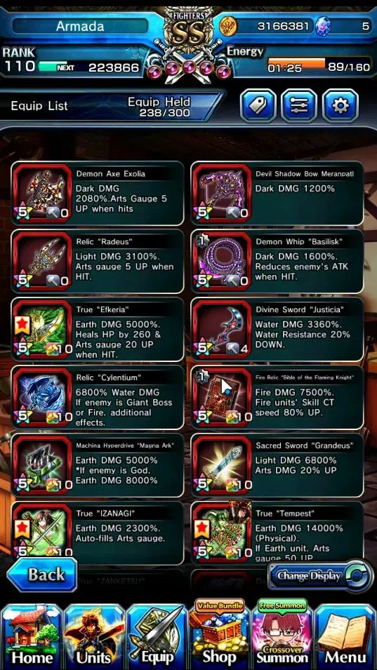 Grand Summoners Accounts End-Game Global|Rank 110|3 SP Art|31 Ascend 19 TW(S Miyu,Beta,Shadow,Isliid,Chloe 2x,Mikoto,DL 10