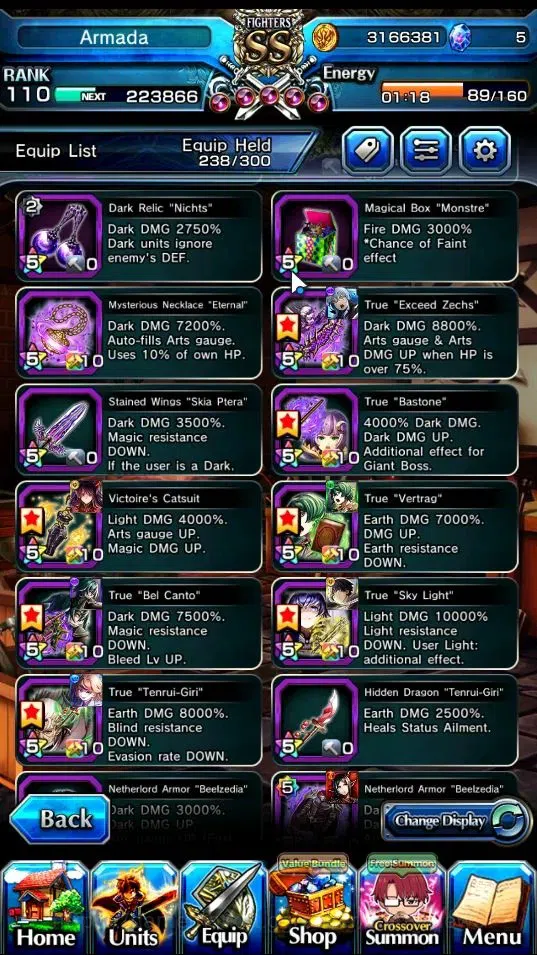 Grand Summoners Accounts End-Game Global|Rank 110|3 SP Art|31 Ascend 19 TW(S Miyu,Beta,Shadow,Isliid,Chloe 2x,Mikoto,DL 16