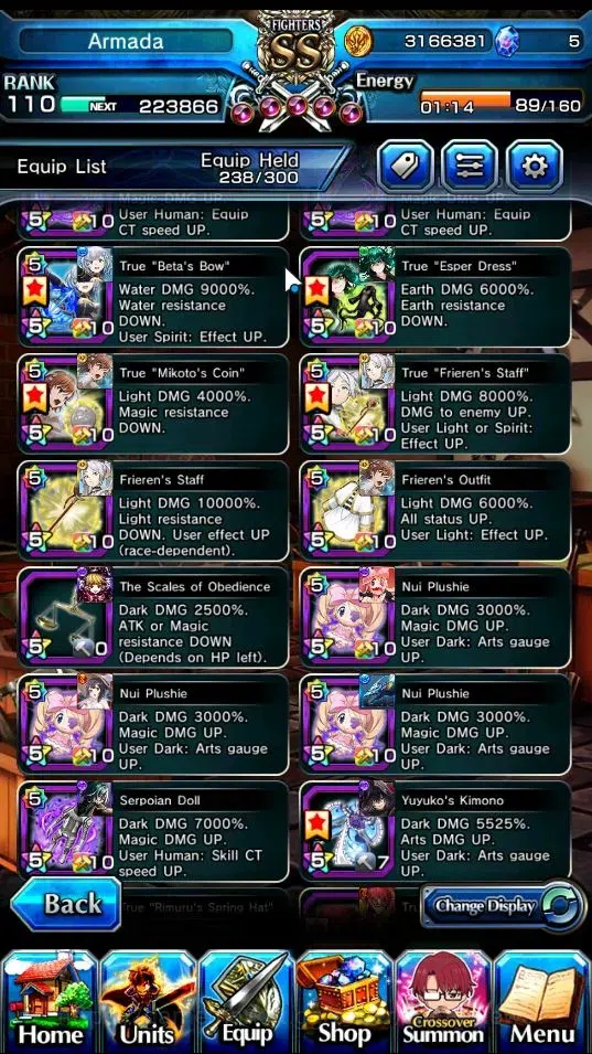 Grand Summoners Accounts End-Game Global|Rank 110|3 SP Art|31 Ascend 19 TW(S Miyu,Beta,Shadow,Isliid,Chloe 2x,Mikoto,DL 19