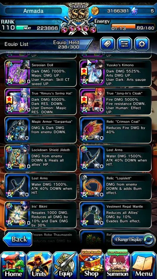 Grand Summoners Accounts End-Game Global|Rank 110|3 SP Art|31 Ascend 19 TW(S Miyu,Beta,Shadow,Isliid,Chloe 2x,Mikoto,DL 20