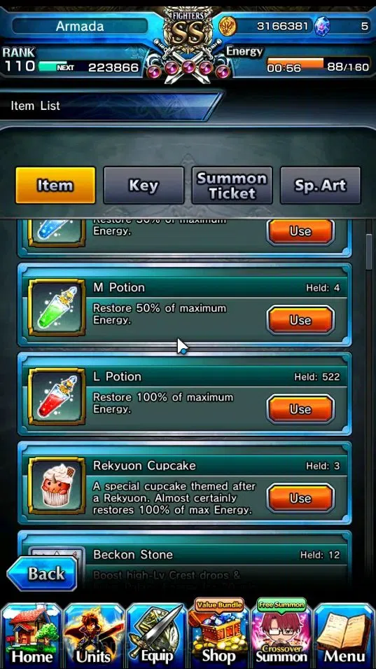 Grand Summoners Accounts End-Game Global|Rank 110|3 SP Art|31 Ascend 19 TW(S Miyu,Beta,Shadow,Isliid,Chloe 2x,Mikoto,DL 3