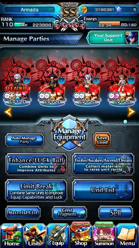 Grand Summoners Accounts End-Game Global|Rank 110|3 SP Art|31 Ascend 19 TW(S Miyu,Beta,Shadow,Isliid,Chloe 2x,Mikoto,DL 4