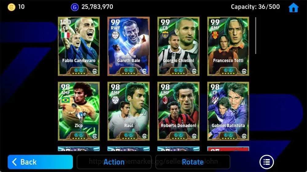 eFootball Accounts Mobile|PW 3211|Fabio Cannavaro Epic,Gareth Bale Bi image 4