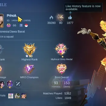 Mobile Legends: Bang Bang Accounts Collector Hero 93|Skin 153|Ex Glory 90|Floryn Sanrio,Natan MSC,Joy Champion,Fredrin