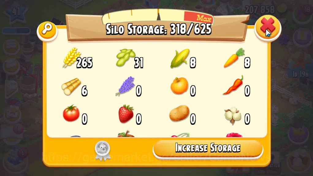 Hay Day Accounts Level 41 | Barn Storage 1050 + Silo Storage 625 | 207k Coins, 28 Diamonds |CN ON|Log Supercell ID|Take 8