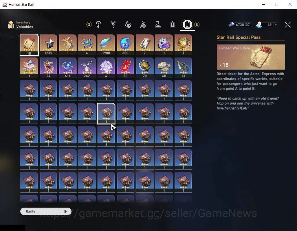 Honkai Star Rail Accounts Others Asia|(Free GI,HI3,ZZZ)|TL 69|17 Limited|18 Pass|SW999,Therta,Danheng IL)+Sign,Evanescia 19