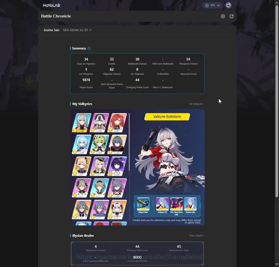 Honkai Star Rail Accounts Others Asia|(Free GI,HI3,ZZZ)|TL 69|17 Limited|18 Pass|SW999,Therta,Danheng IL)+Sign,Evanescia 3