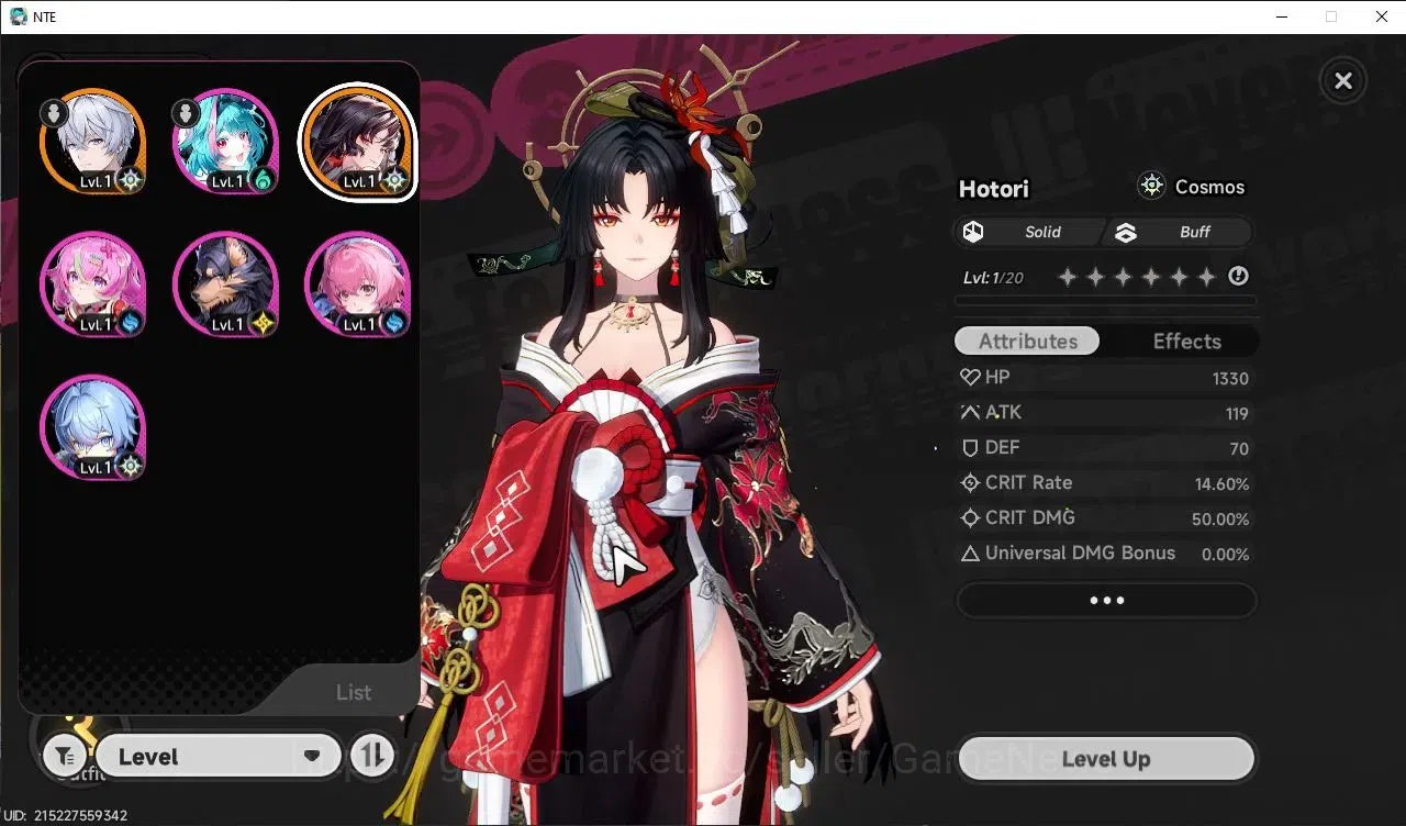 Neverness to Everness Accounts GLOBAL Europe | HL 3 | 1 S-Class Limited Hotori + Sign | Autumn Haze | 1 S-Class Selection 2