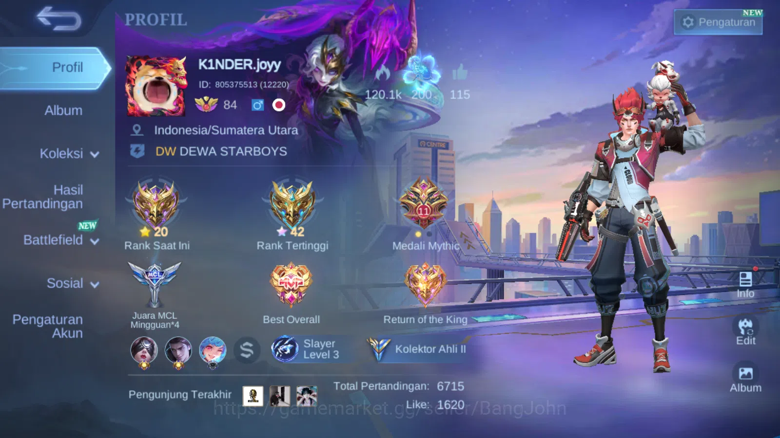 Hero 131 | skin 194 | saber saber | zodiac irithel | epic irithel | spongebob cyclops | epic nana | epic moskov ~ ML421B Mobile Legends: Bang Bang Others Hero 131 | skin 194 | saber saber | zodiac irithel image 1