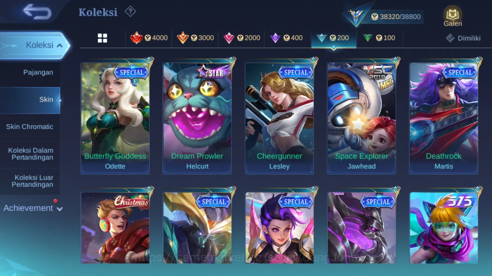 Mobile Legends: Bang Bang Accounts Others Hero 131 | skin 194 | saber saber | zodiac irithel | epic irithel | spongebob 17