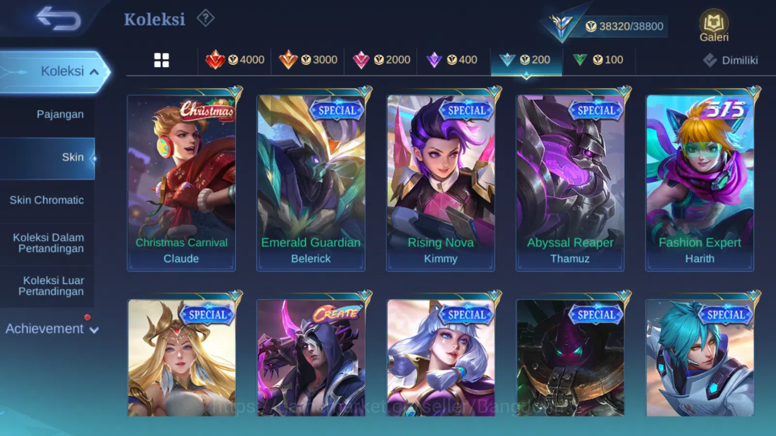Mobile Legends: Bang Bang Accounts Others Hero 131 | skin 194 | saber saber | zodiac irithel | epic irithel | spongebob 18