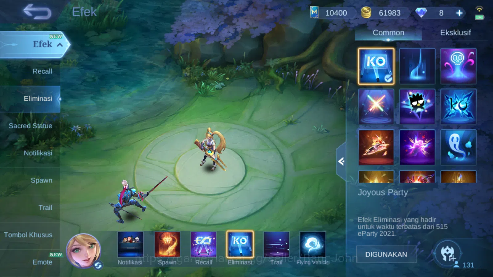 Mobile Legends: Bang Bang Accounts Others Hero 131 | skin 194 | saber saber | zodiac irithel | epic irithel | spongebob 7