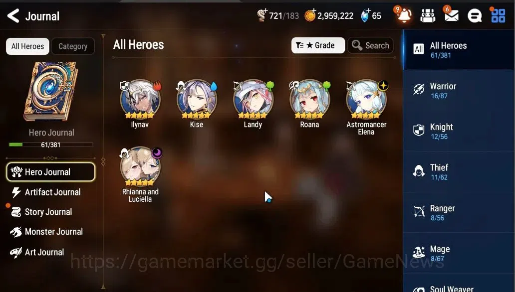 Epic Seven Accounts GLOBAL Unverif|NewEra|2 ML(Rhinna&Luciella,Astroma image 5