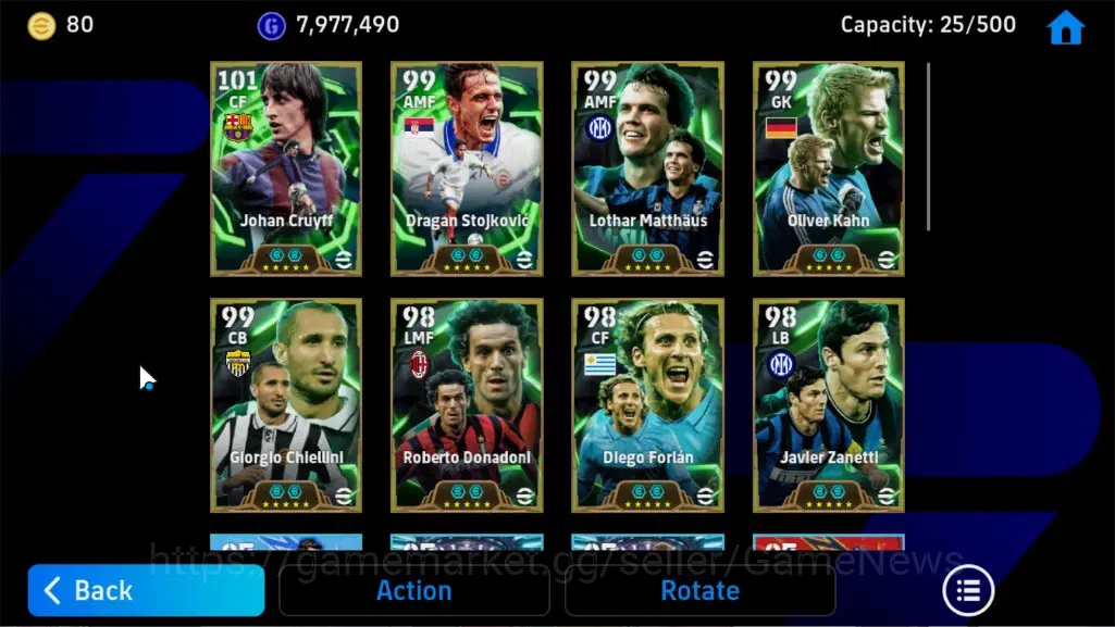 eFootball Accounts Legends & Iconic Players Android|Epic Johan Cruyff,Dragan Stojkovic,Lothar Matthaus,Oliver Kahn,Diego 3