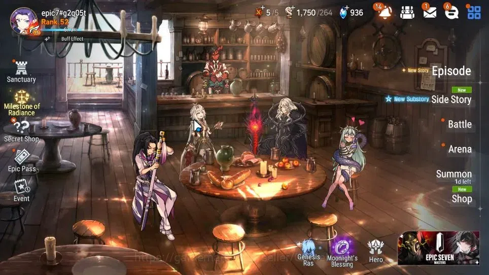 Epic Seven Accounts GLOBAL Unverif|New Era|5 ML(Salome,BArunka,Har set image 1