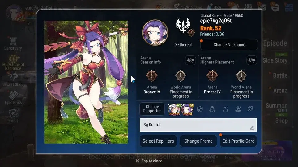 Epic Seven Accounts GLOBAL Unverif|New Era|5 ML(Salome,BArunka,Har set image 2