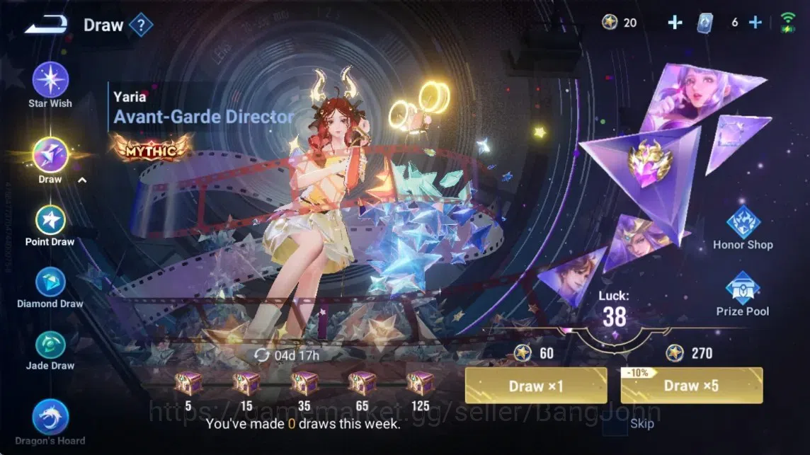 Honor of Kings Accounts Rare Skin Global|112H 234S|Blessed [Charlotte]|LNY2024 [Sun Ce&Lady Sun]|SXD [Hou Yi]|KIC [Luna]|1 13