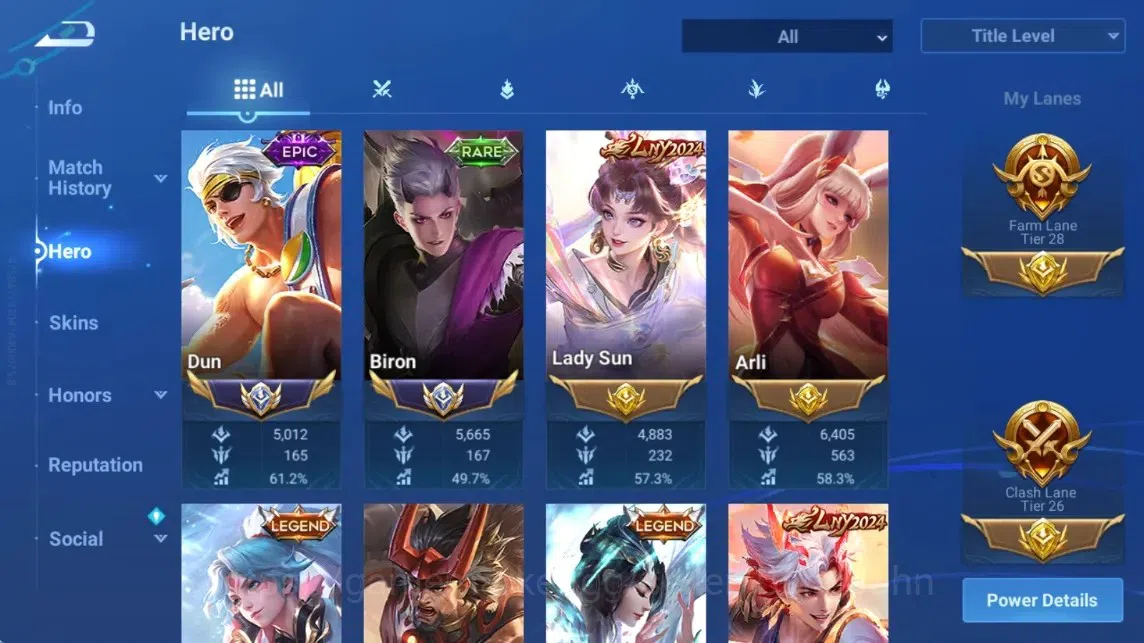 Honor of Kings Accounts Rare Skin Global|112H 234S|Blessed [Charlotte]|LNY2024 [Sun Ce&Lady Sun]|SXD [Hou Yi]|KIC [Luna]|1 3