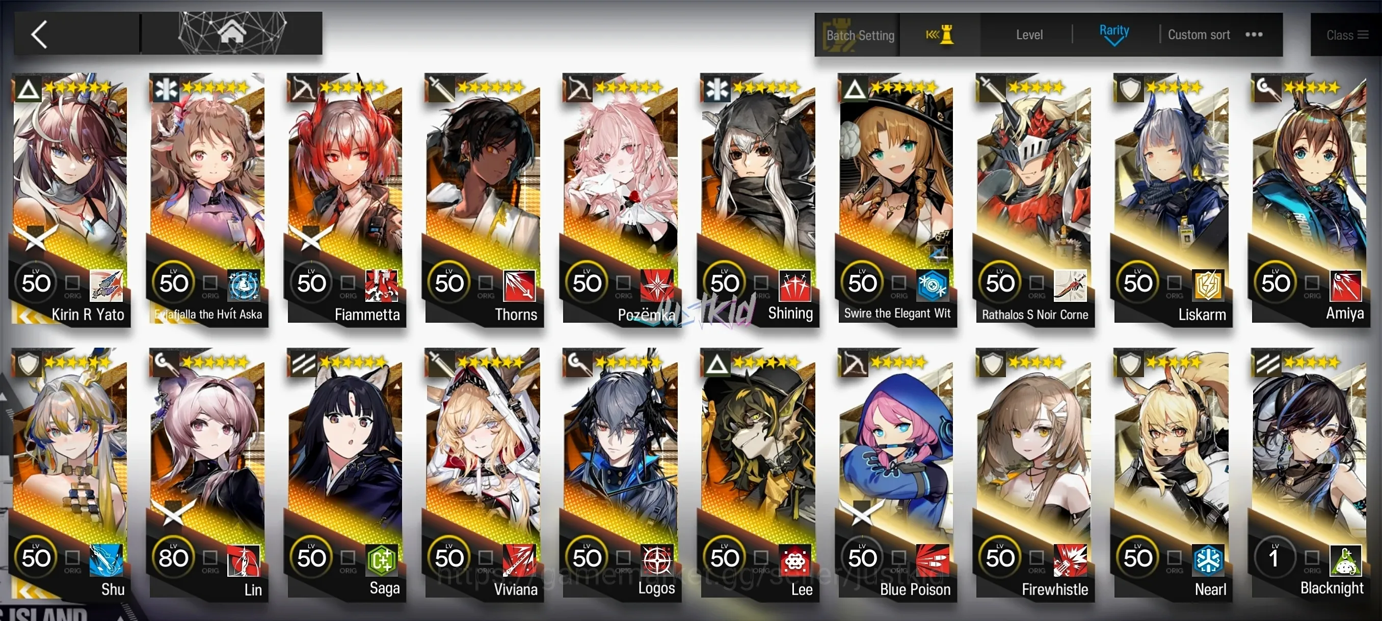 Arknights Accounts Starter ARKNIGHTS GLOBAL STARTER 13*6 , 3 LIMITED KIRIN YATO,SHU,EYJA ALTER 1