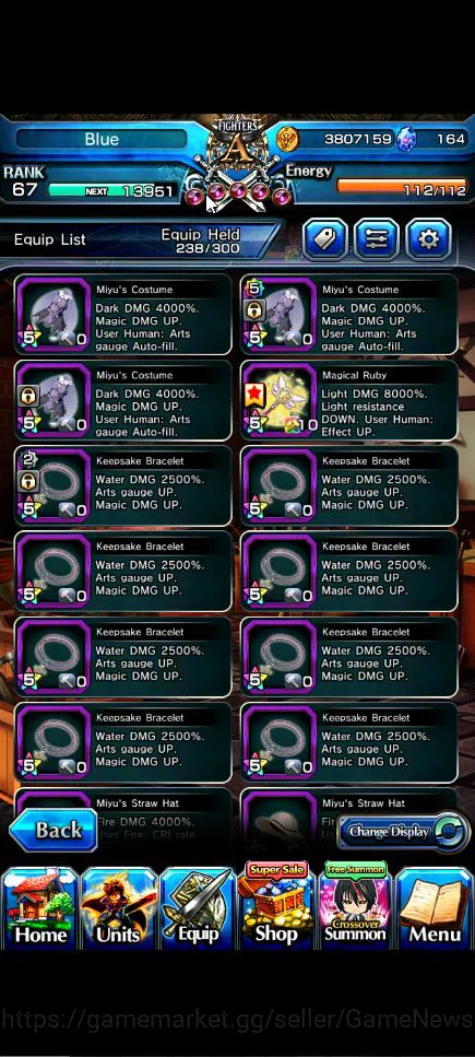Grand Summoners Accounts Global|Rank 67|19 Ascend+5 TW|[Sayaka,Inumuta,Emiy image 10