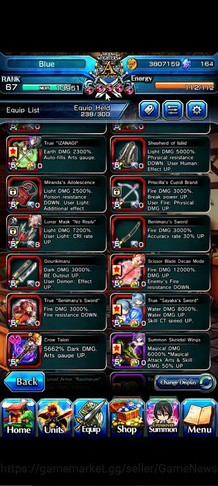 Grand Summoners Accounts Global|Rank 67|19 Ascend+5 TW|[Sayaka,Inumuta,Emiy image 13